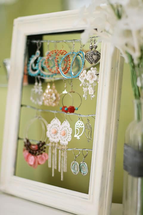 shabby chic picture frame from dollar store