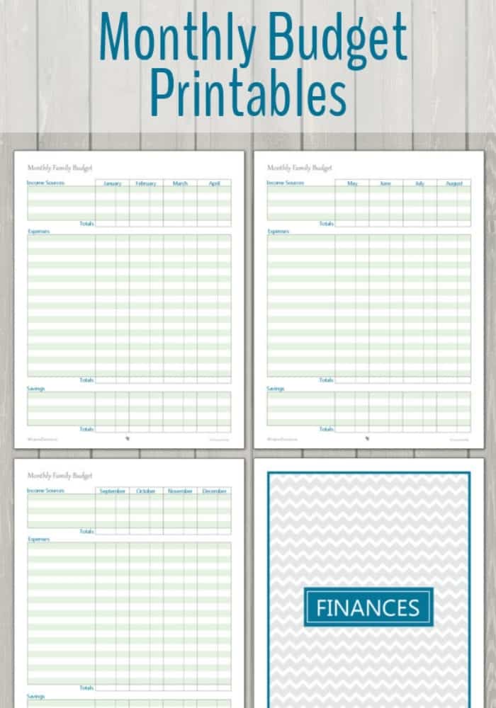 collection of blank budget templates