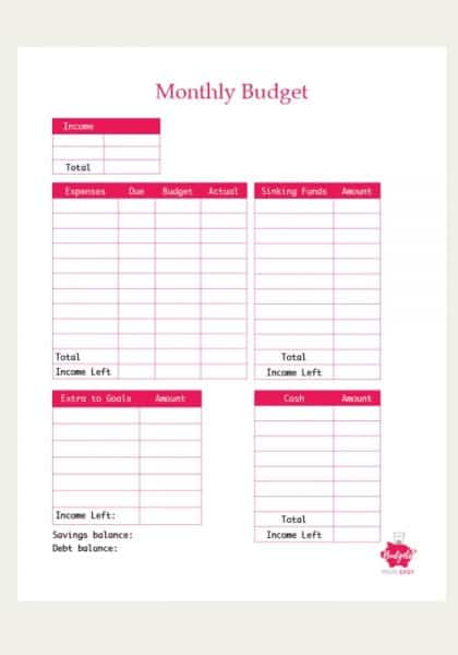 20 Free Printable Budget Templates• Savvy Budget Boss