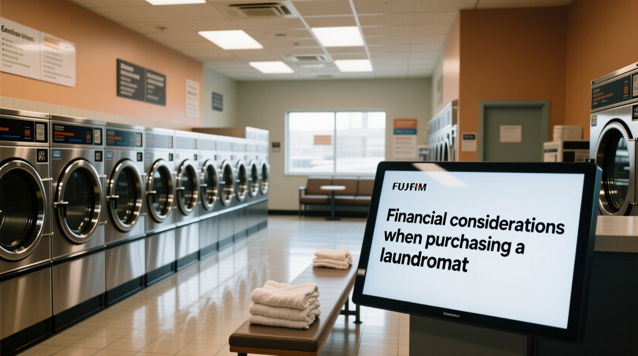 Financial considerations when purchasing a laundromat