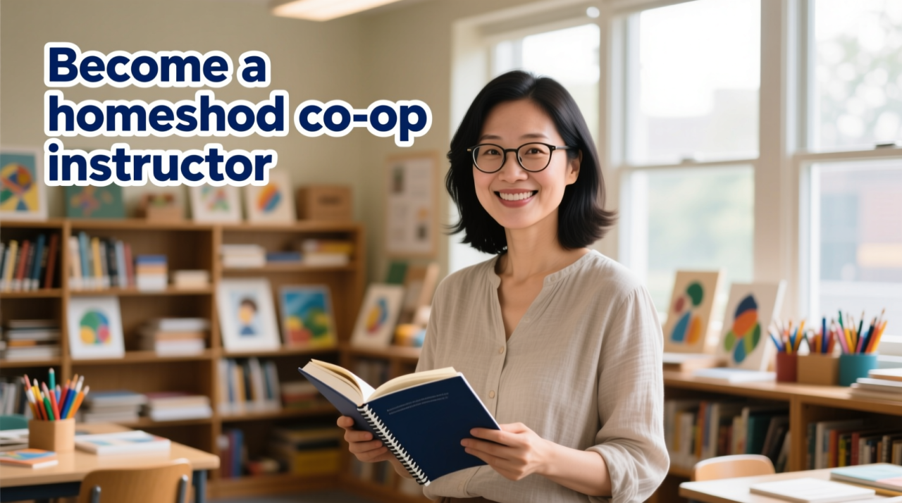 Become a homeschool co-op instructor.