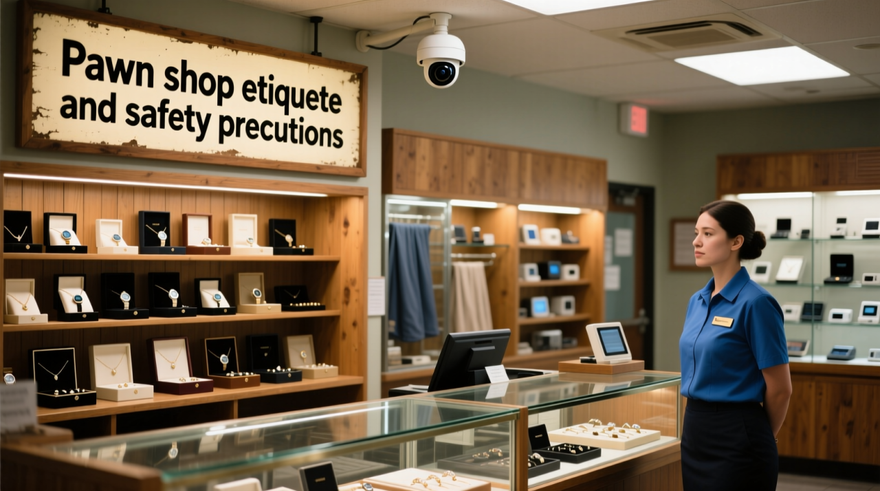 Pawn shop etiquette and safety precautions