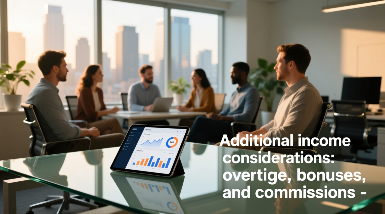 Additional income considerations: overtime, bonuses, and commissions