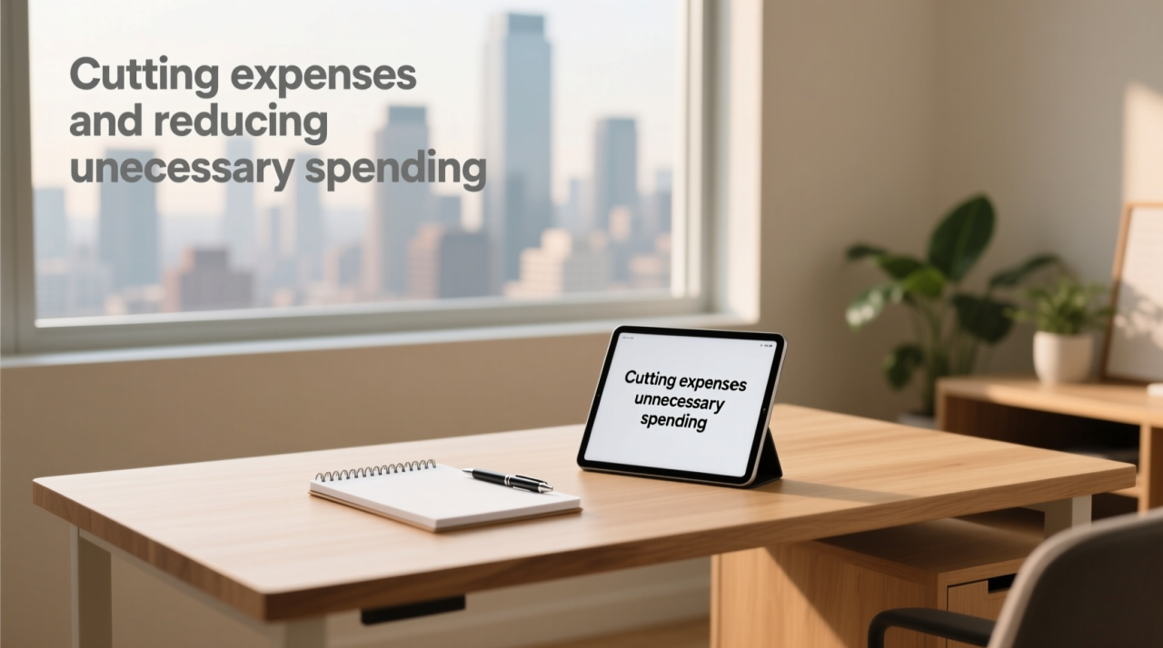 Cutting expenses and reducing unnecessary spending
