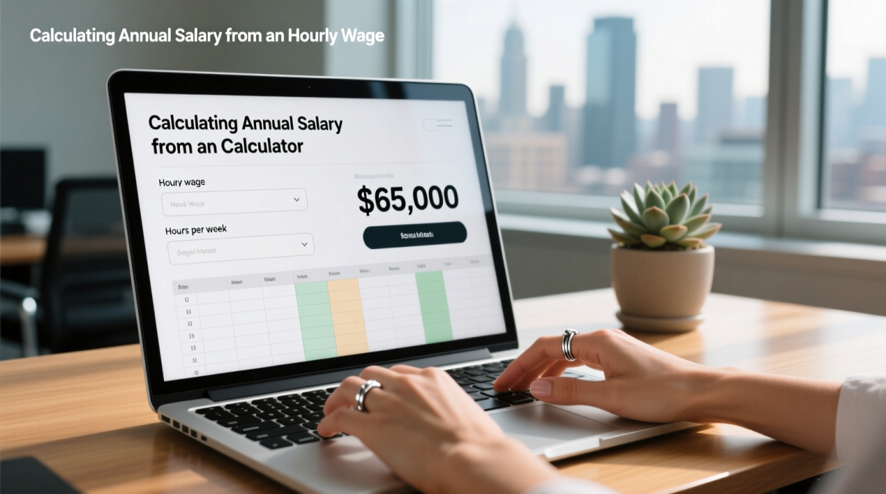 Calculating Annual Salary from an Hourly Wage
